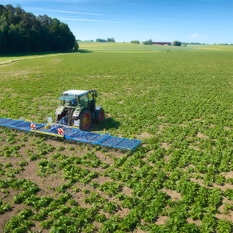 Mit Treffler im Gemüse striegeln